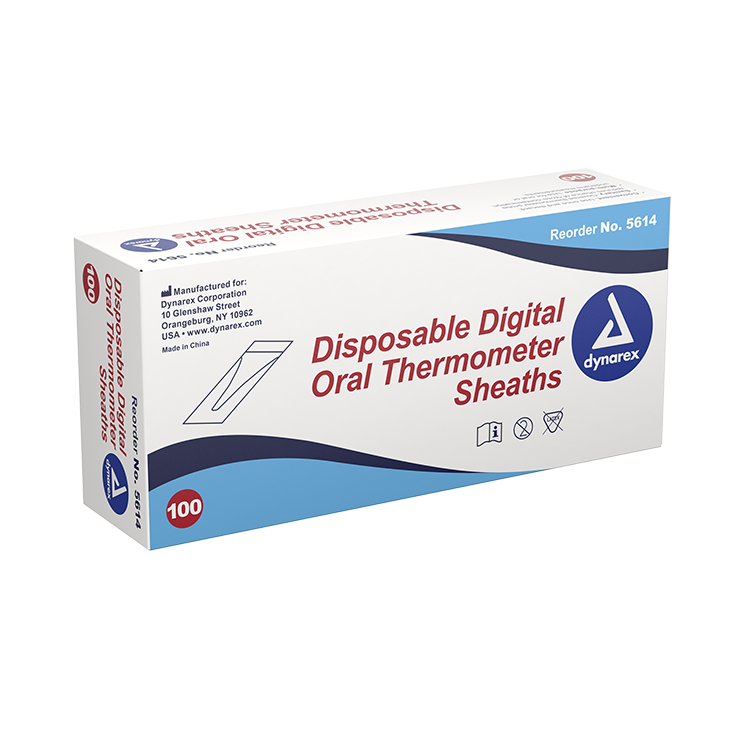 Digital Thermometer Sheaths, 100 Per Box