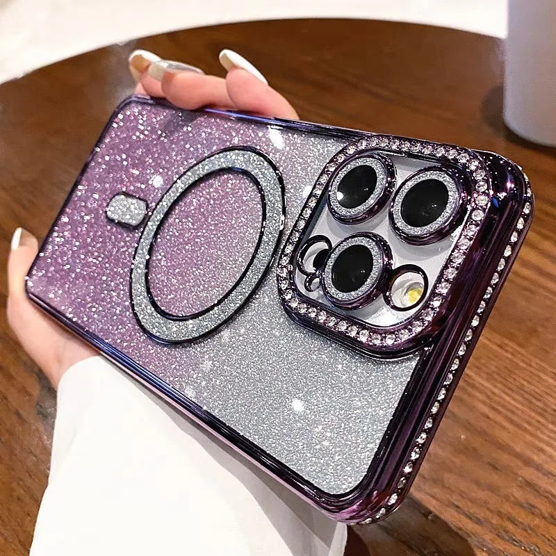 Luxury Gradient Diamond Magsafe Case For iPhone