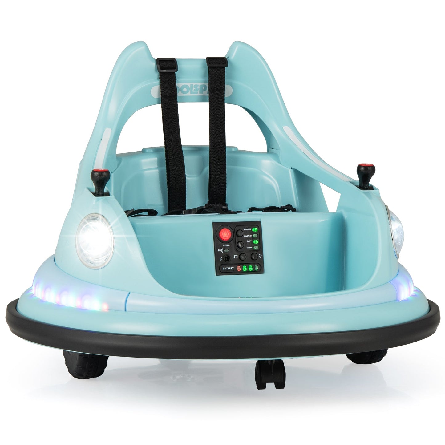 12V Kids Ride On Bumper Car with Remote Control and Dual Joysticks