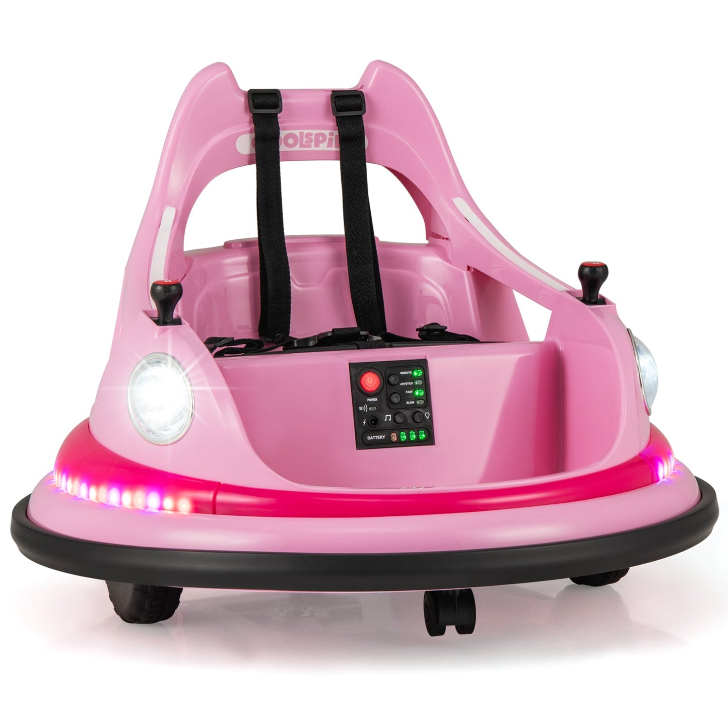 12V Kids Ride On Bumper Car with Remote Control and Dual Joysticks