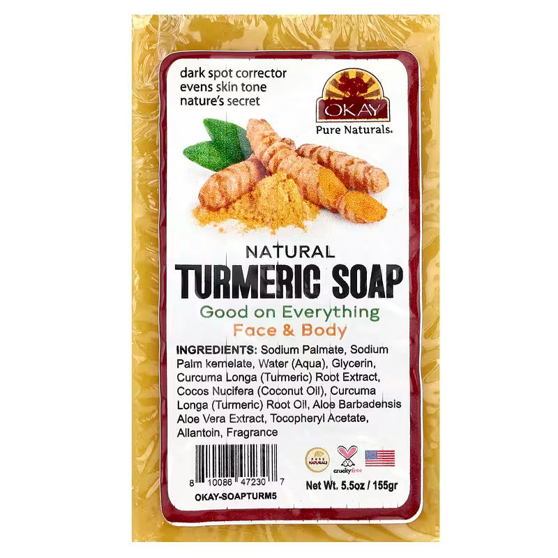 OKAY Natural Turmeric Soap Bar 5.5 oz