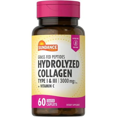Sundance, Vitamins Hydrolyzed Collagen Coated Caplets, 1000 Mg, 60 Caplets