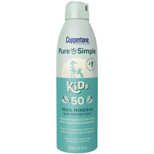 Coppertone Pure & Simple Kid's Sunscreen Spray - SPF 50 - 5oz