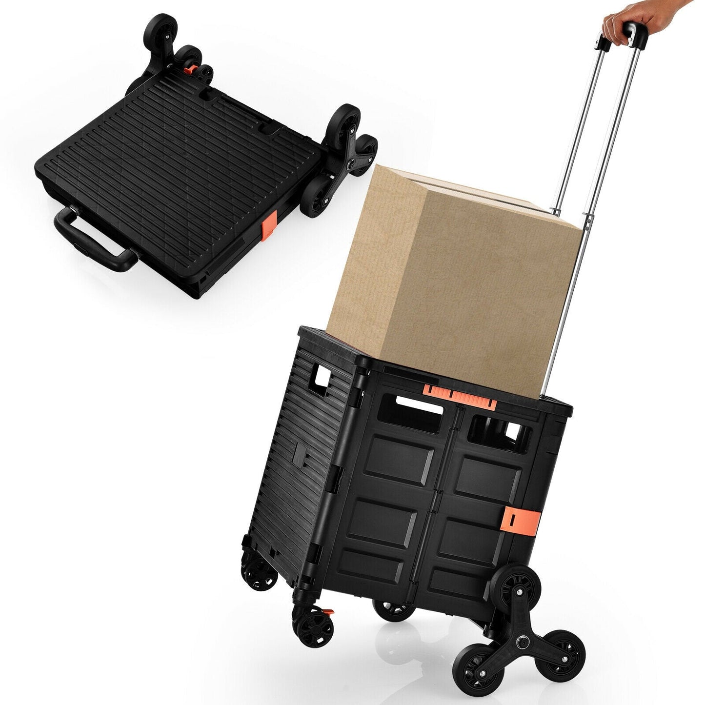 Costway Foldable Utility Cart for Travel and Shopping