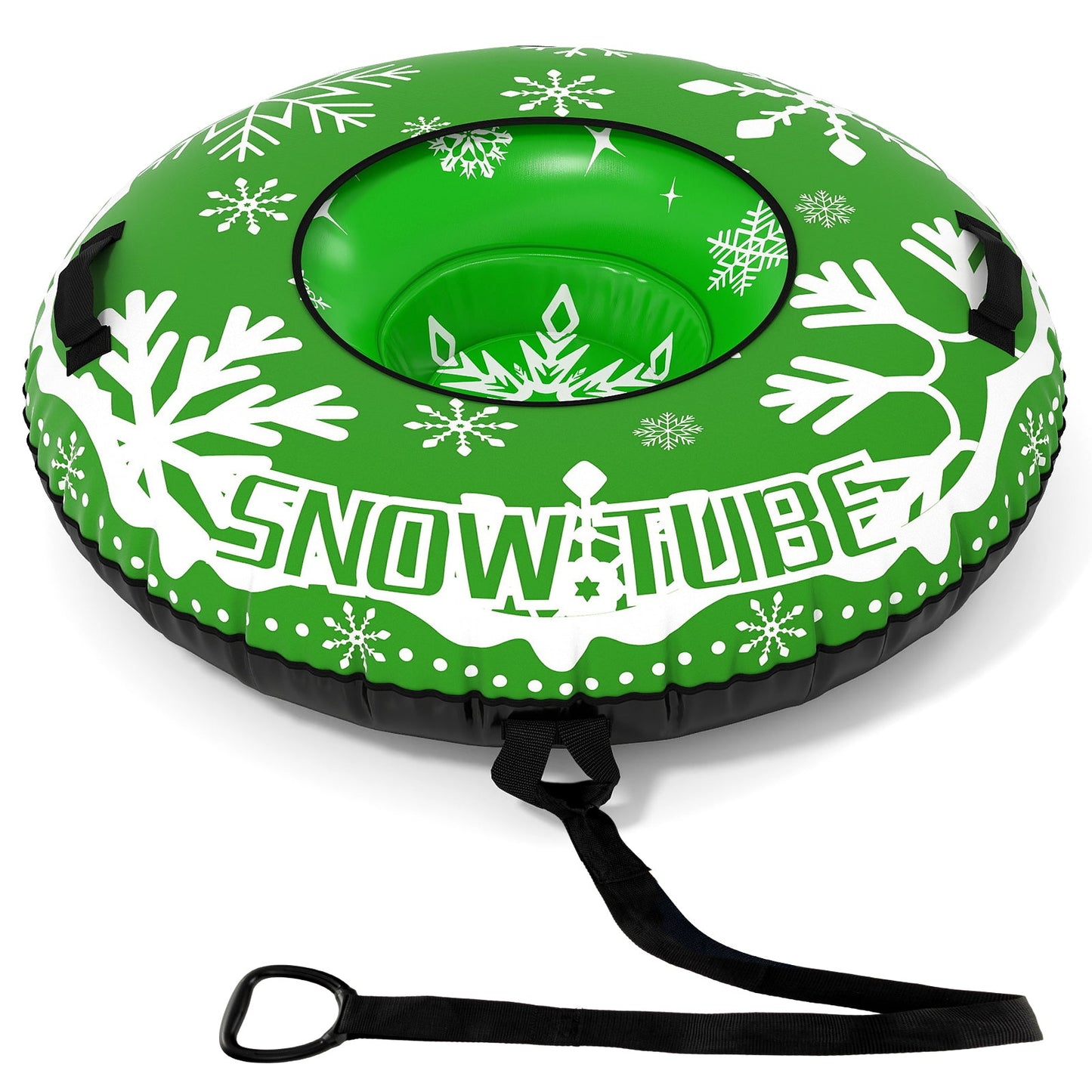 42" Heavy-duty Inflatable Snow Tube with Detachable Tow Strap