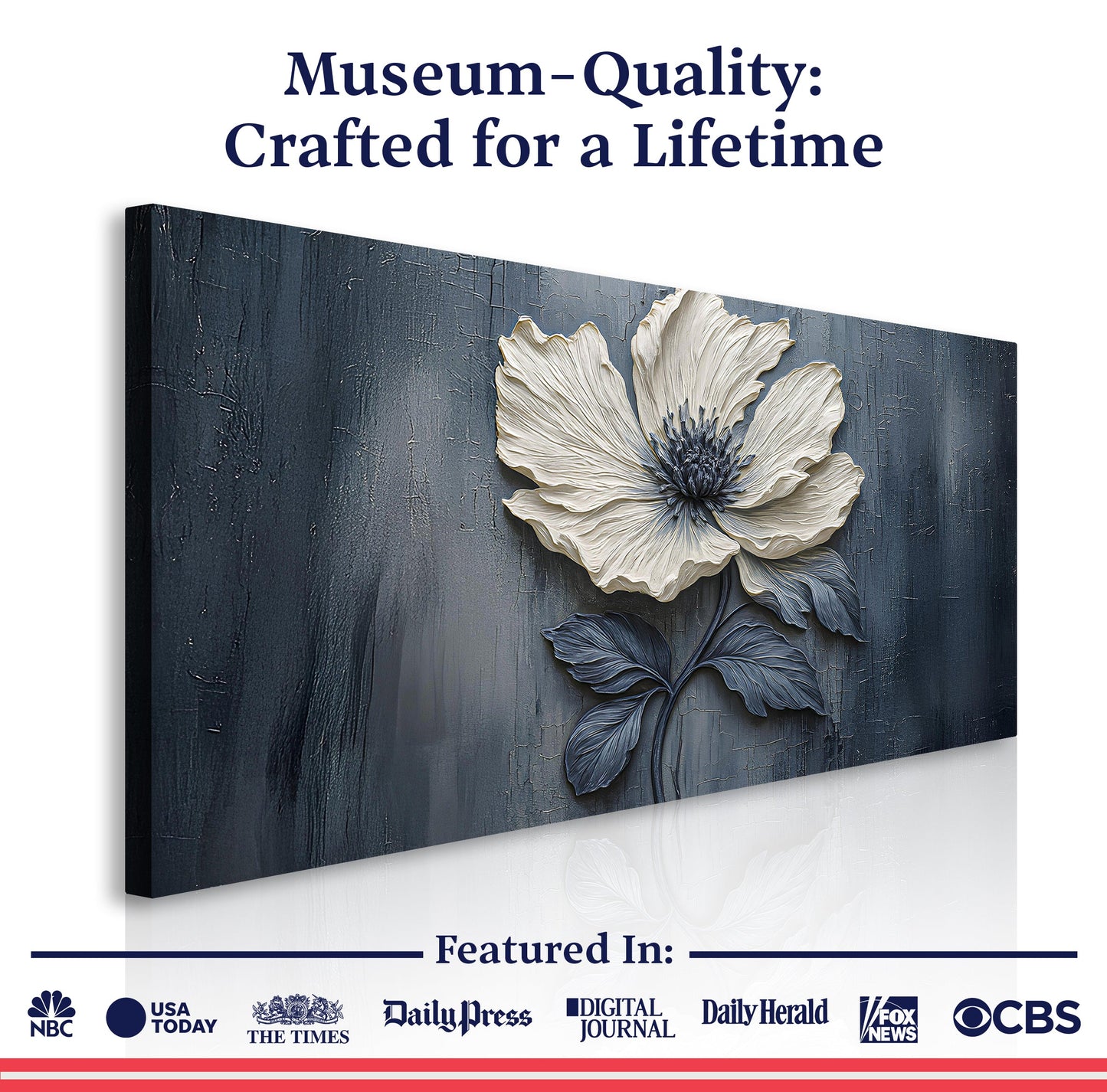 Floral Clay Relief Wall Art