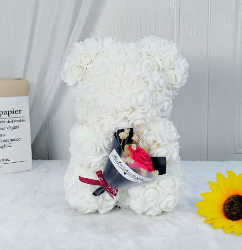 Rose Bear Preserved Fresh Flower Valentine's Day Birthday Gift