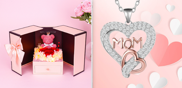 Little Bear Preserved Fresh Flower Gift Box Valentine's Day
