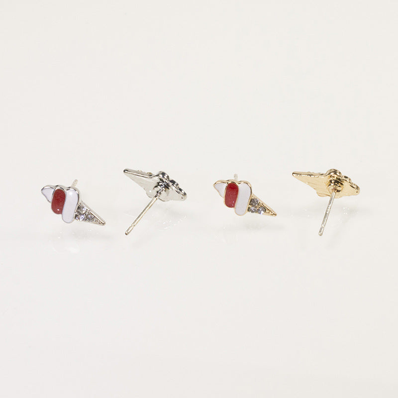 Pearl strawberry stud earrings for women