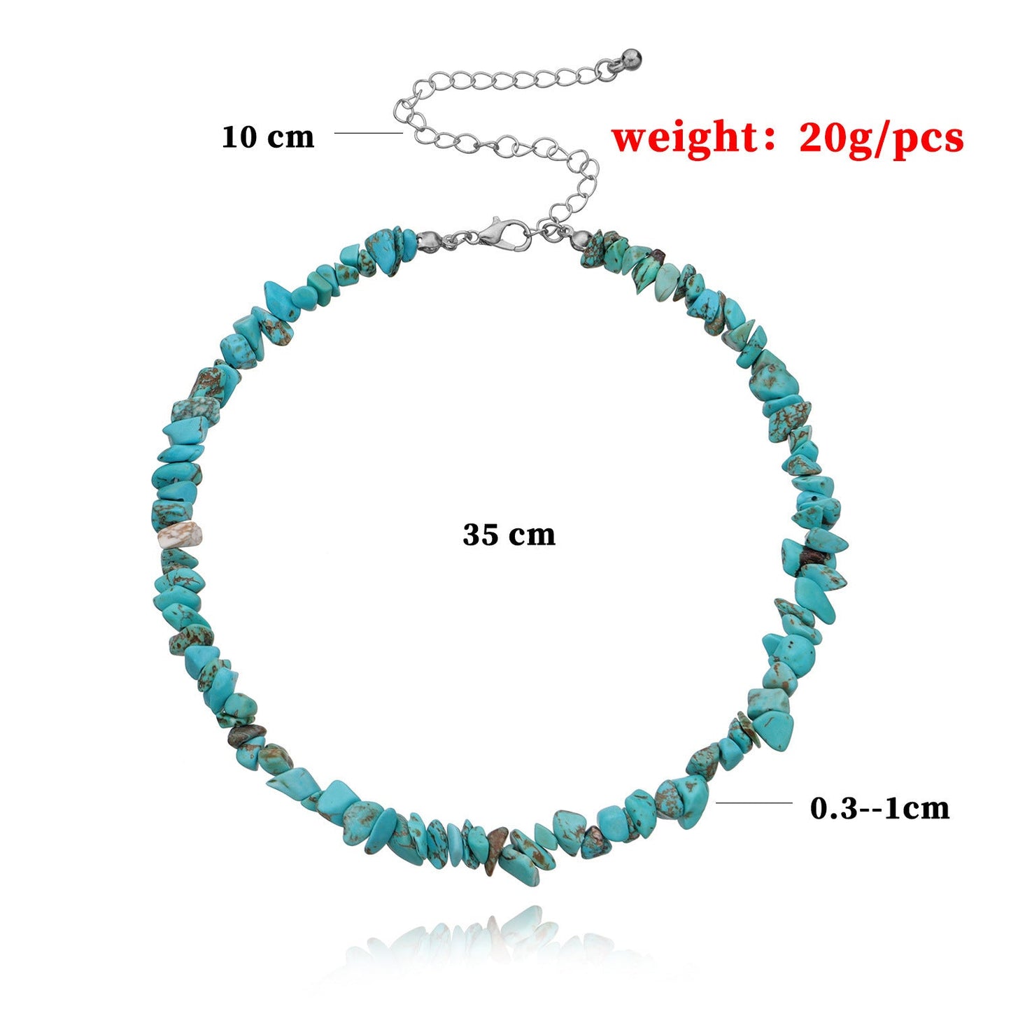 Bohemian Natural Stone Beaded Choker Necklace