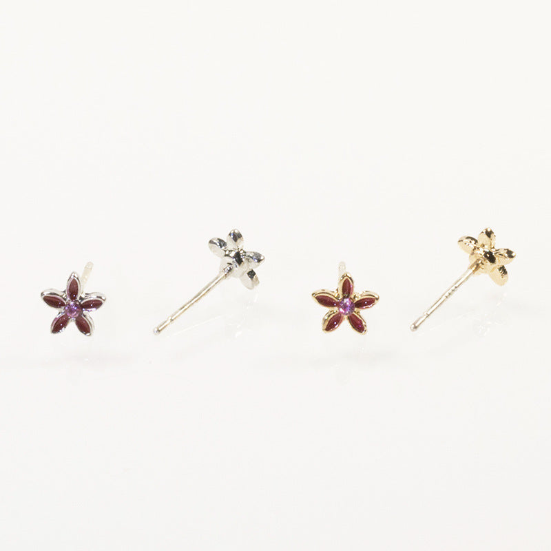 Lollipop flower stud earrings set