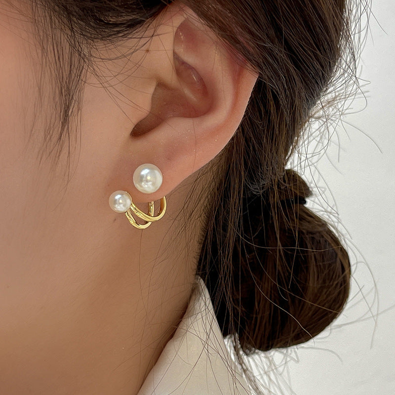 Irregular Pearls Post Earring