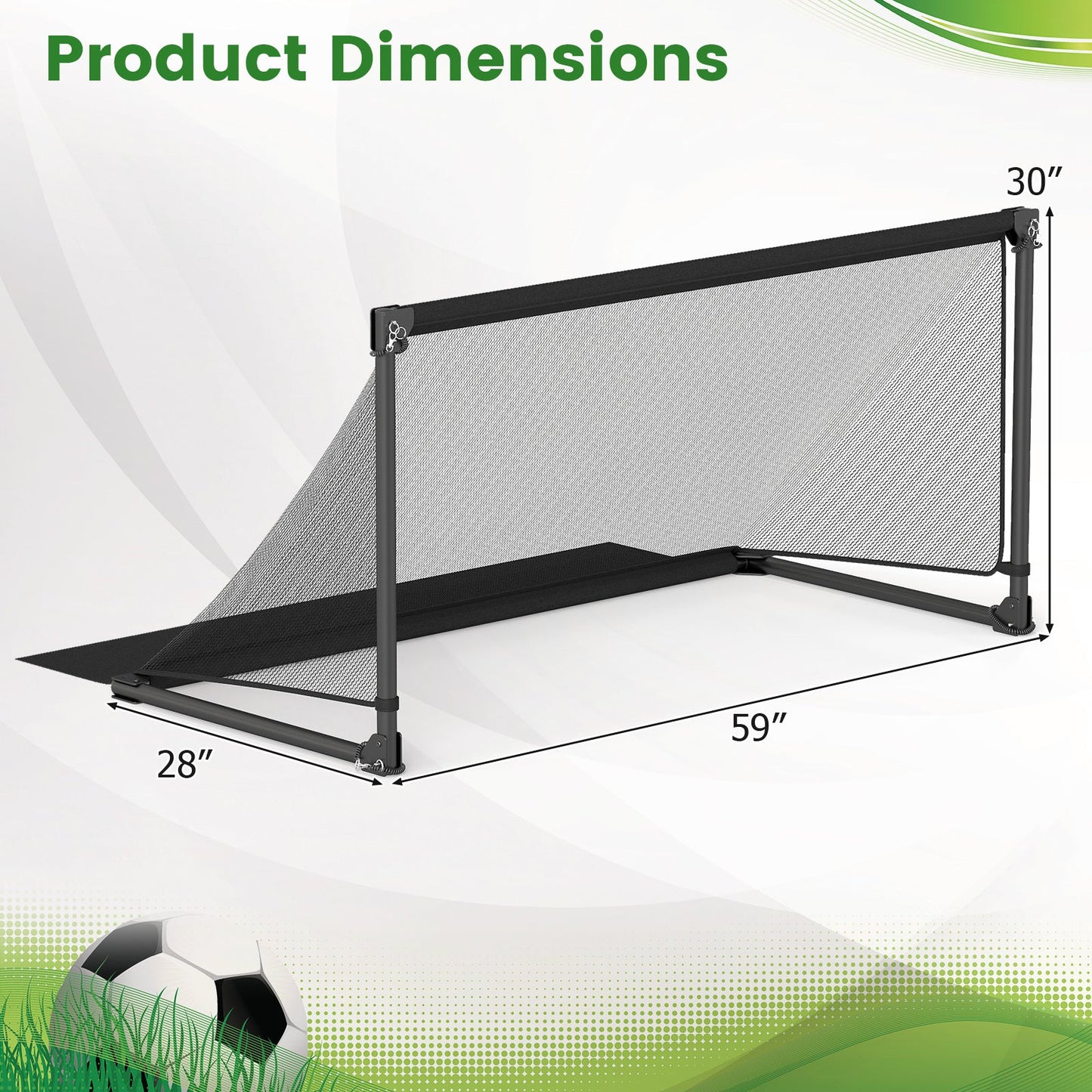 Portable POP Up Toddler Soccer Net with Metal Frame