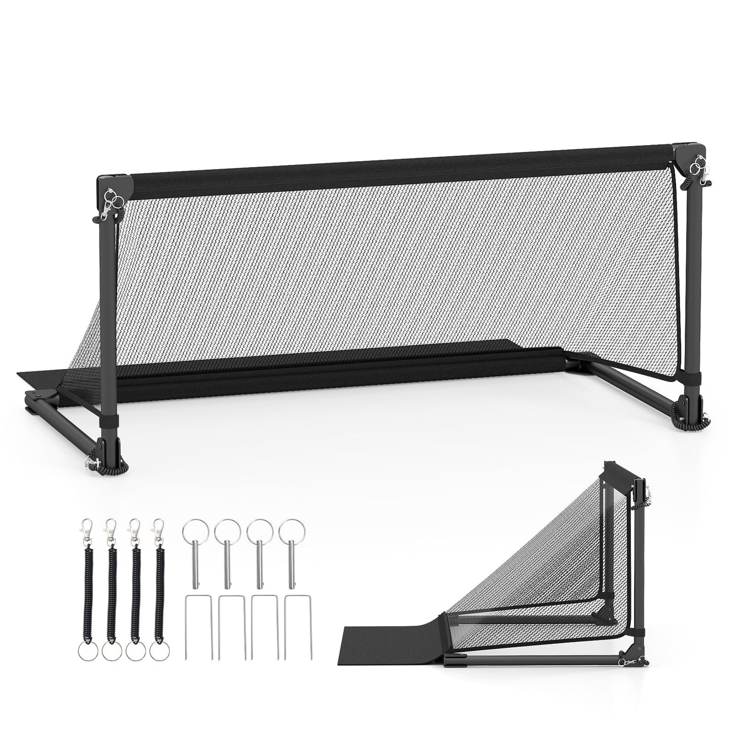 Portable POP Up Toddler Soccer Net with Metal Frame