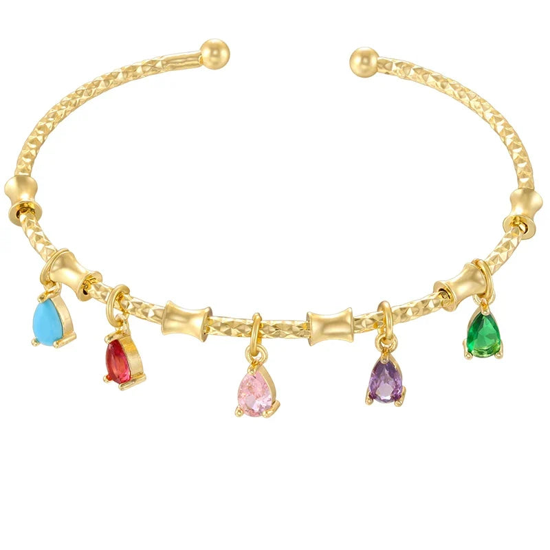 Golden Star Charm Cuff Bracelet | Trendy Fashion Jewelry for Women