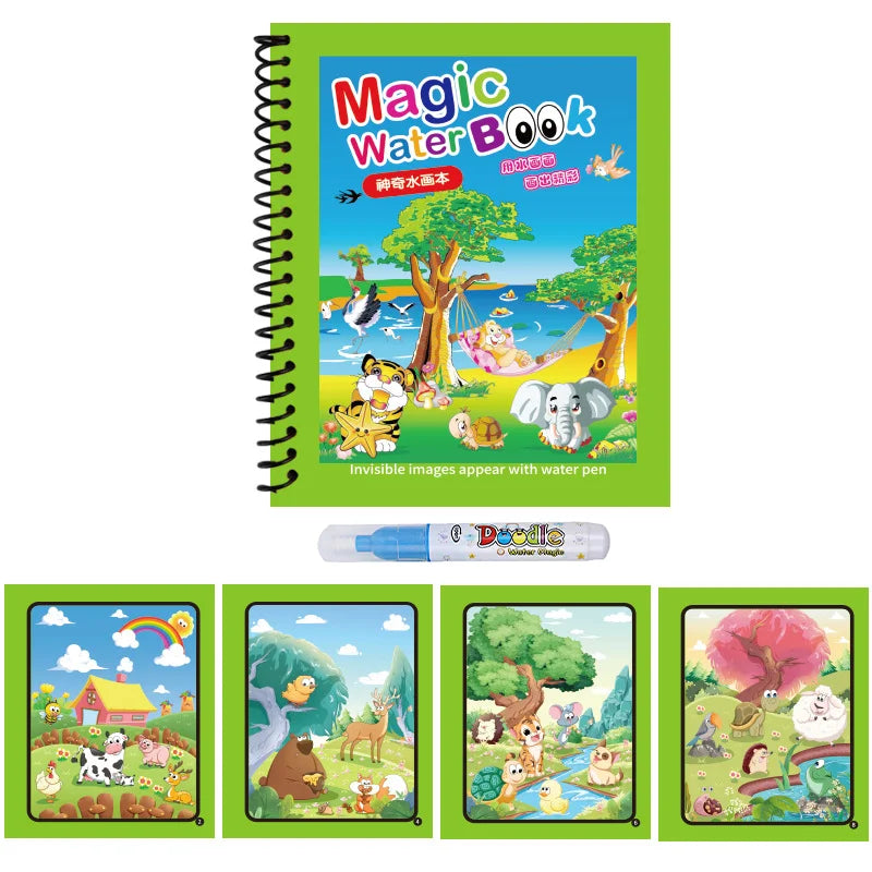 Reusable Water Drawing Book | Mess-Free Magic Painting Pad for Kids