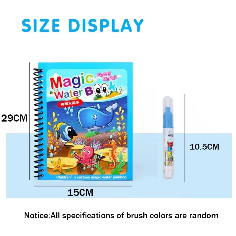 Reusable Water Drawing Book | Mess-Free Magic Painting Pad for Kids