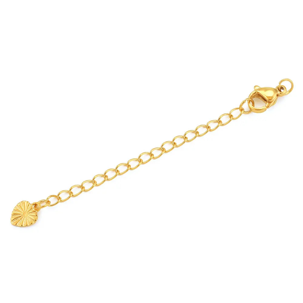 Stainless Steel Extension Tail Chains with Lobster Clasps | 10pcs Jewelry Findings