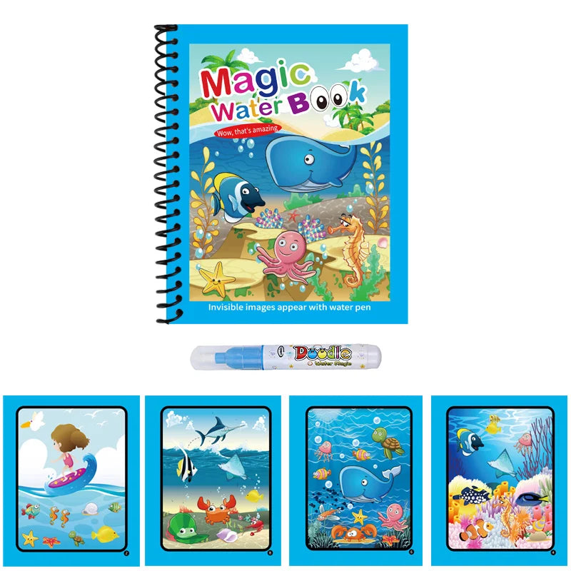 Reusable Water Drawing Book | Mess-Free Magic Painting Pad for Kids