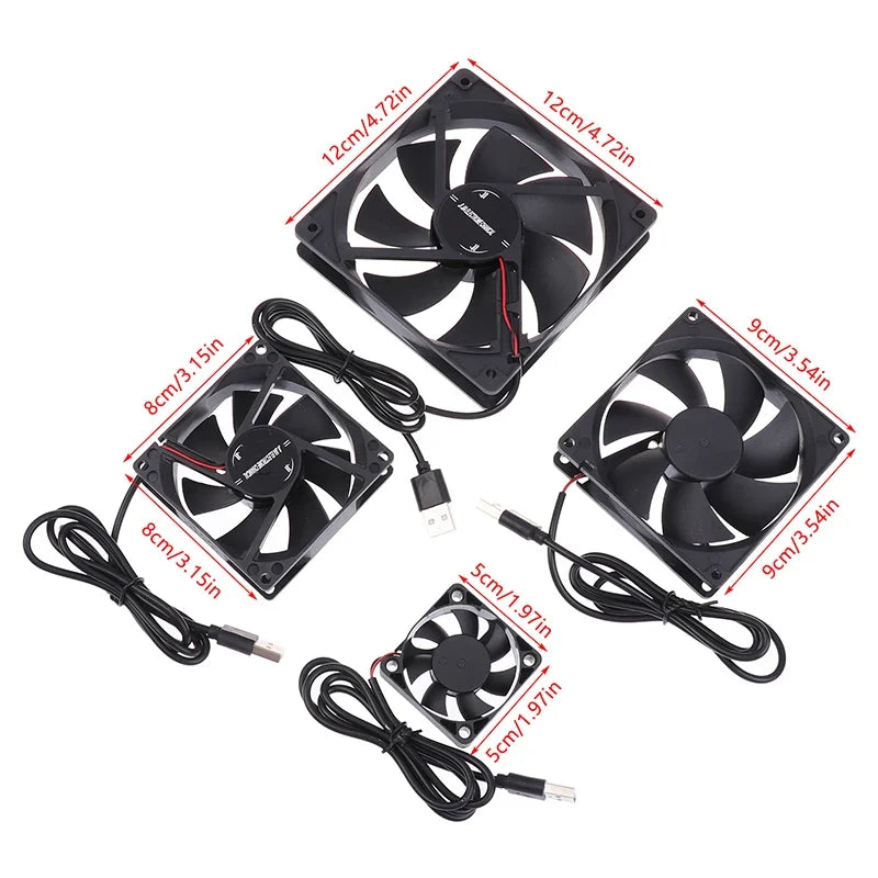 USB Brushless Cooling Fan | 5V Quiet Computer Router Cooler for Electronics