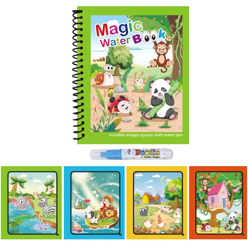 Reusable Water Drawing Book | Mess-Free Magic Painting Pad for Kids