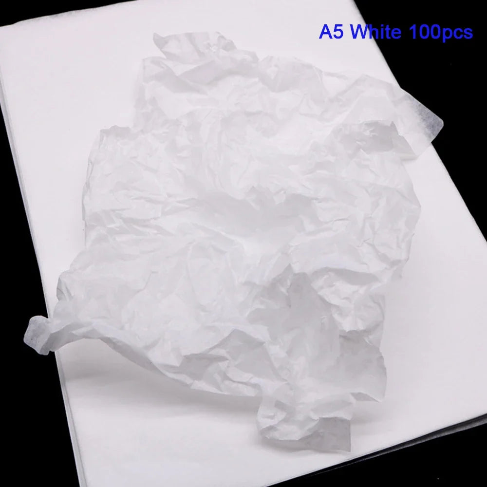 100 Sheets Multicolor Tissue Paper for Gift Wrapping | Bulk A4/A5 Translucent Craft Paper