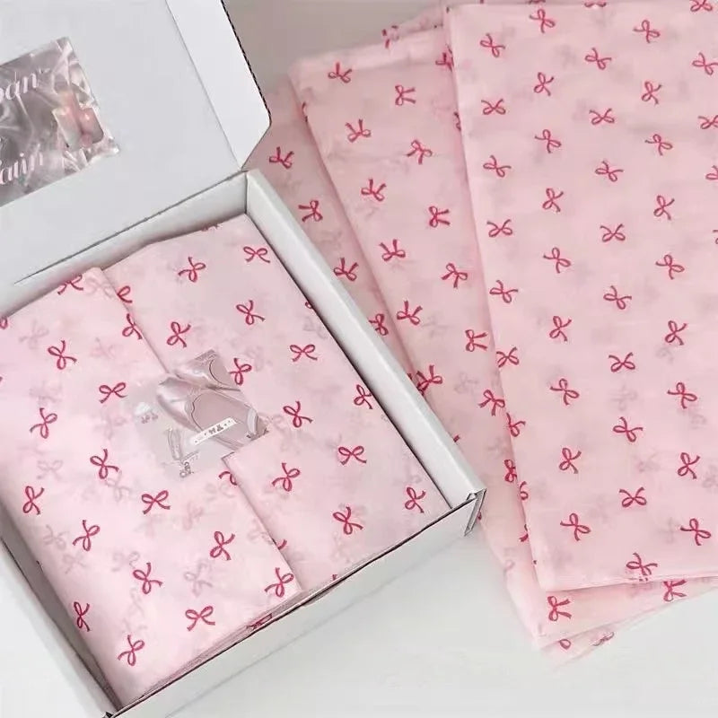 10Pcs Pink Bowknot Sydney Paper | Hand-Kneaded Paper Cotton Paper Bouquet Flower Wrapping Paper