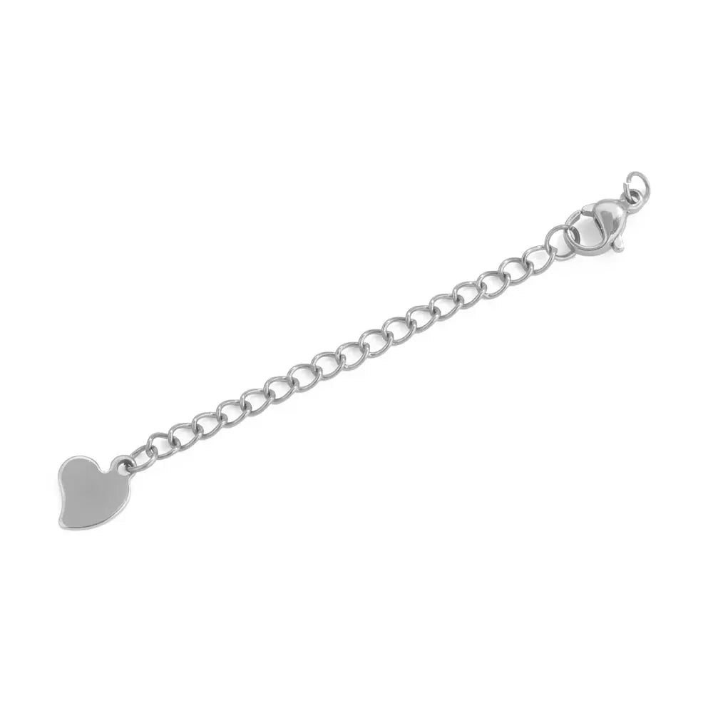 Stainless Steel Extension Tail Chains with Lobster Clasps | 10pcs Jewelry Findings