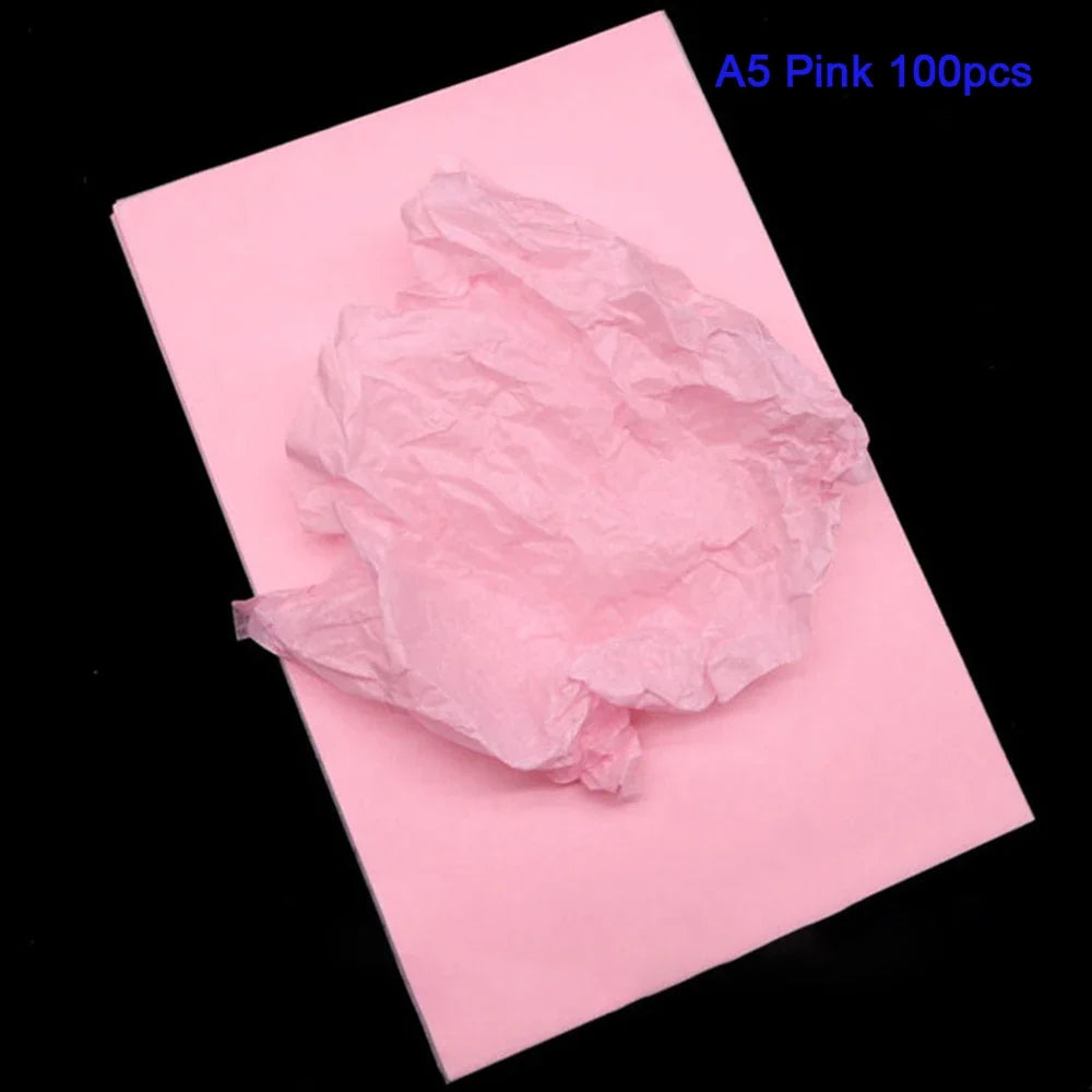 100 Sheets Multicolor Tissue Paper for Gift Wrapping | Bulk A4/A5 Translucent Craft Paper