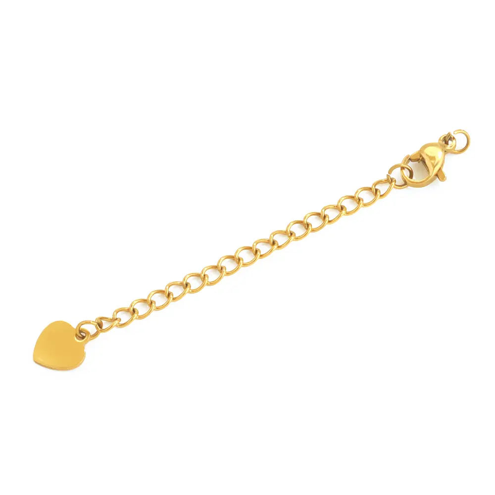 Stainless Steel Extension Tail Chains with Lobster Clasps | 10pcs Jewelry Findings