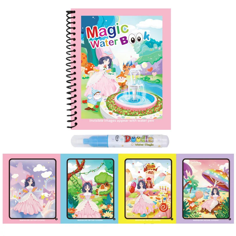 Reusable Water Drawing Book | Mess-Free Magic Painting Pad for Kids