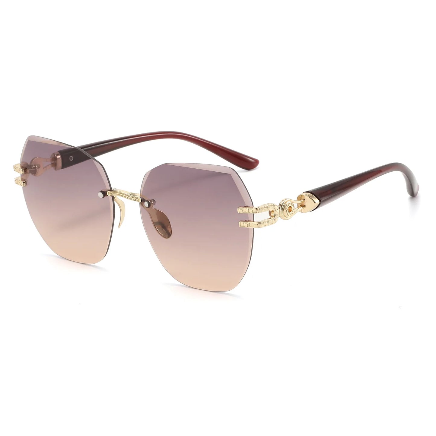 New Model Frameless Sunglasses - Best-selling Large Frame Trendy Street Photography Unframed Sunglasses