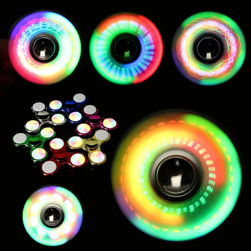 Creative Luminous LED Light Fidget Spinner | Glow in the Dark Stress Relief Toy