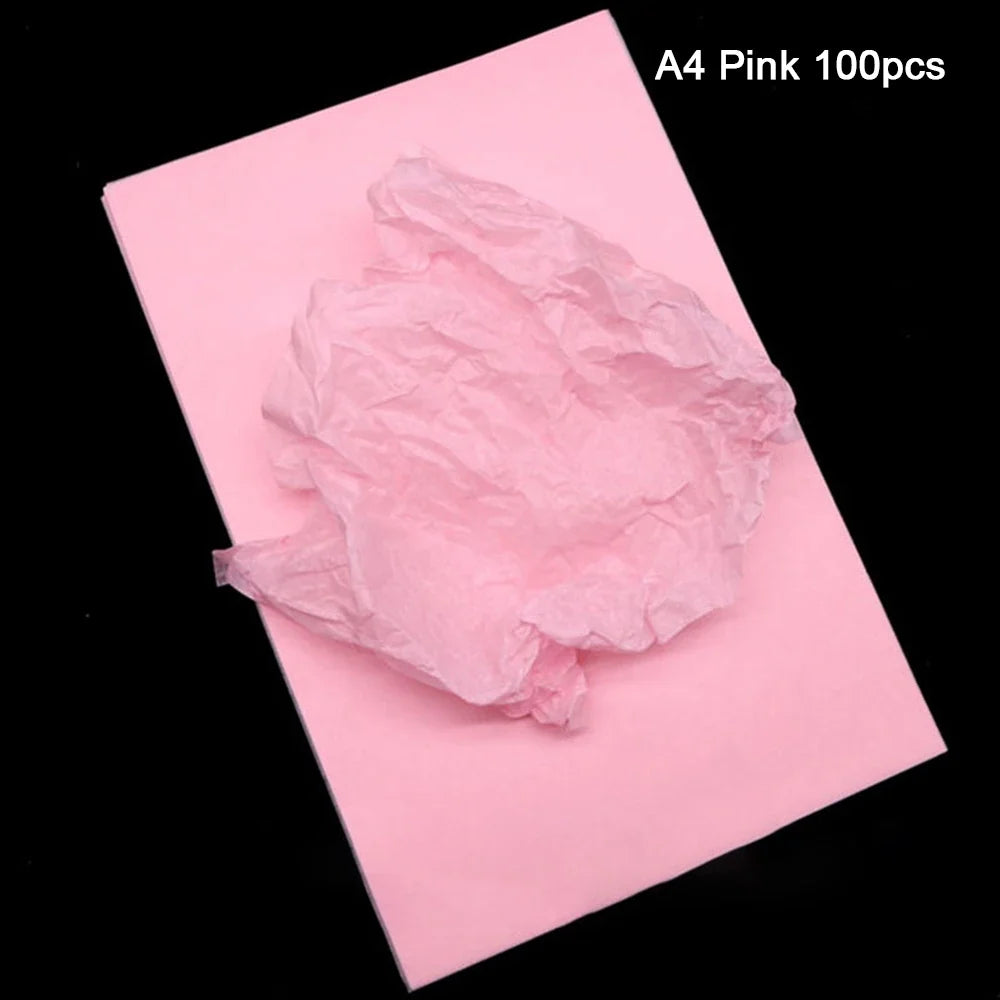 100 Sheets Multicolor Tissue Paper for Gift Wrapping | Bulk A4/A5 Translucent Craft Paper