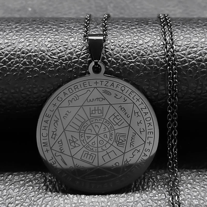 Seal of Seven Archangels Medal Necklace | Stainless Steel Protection Jewelry