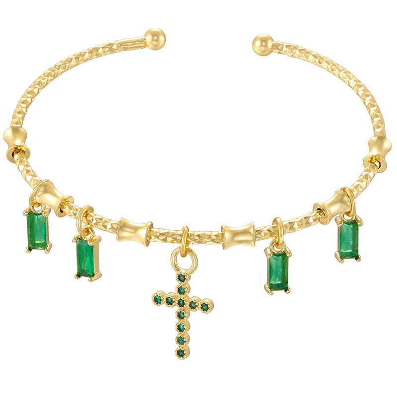 Golden Star Charm Cuff Bracelet | Trendy Fashion Jewelry for Women