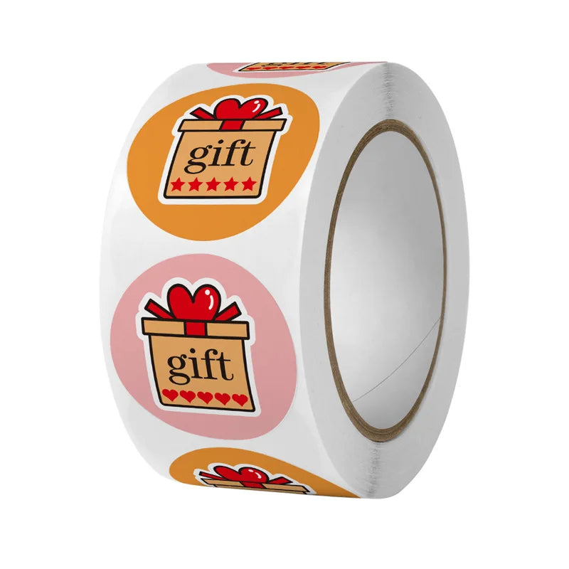 Pink Thank You Sticker Labels | 1 Inch Round Small Business Packaging Stickers
