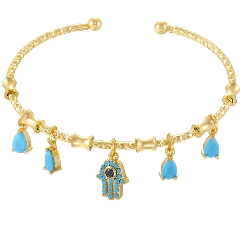 Golden Star Charm Cuff Bracelet | Trendy Fashion Jewelry for Women