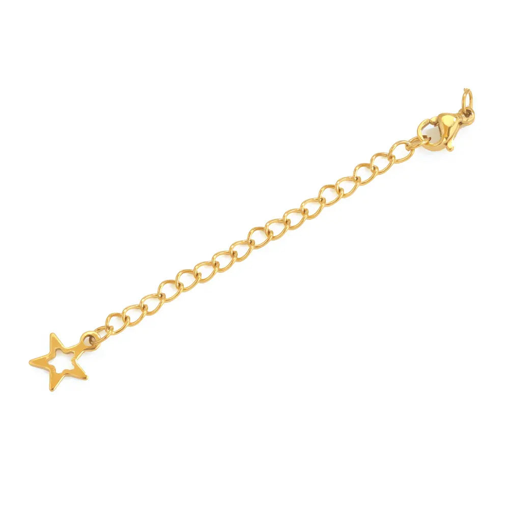 Stainless Steel Extension Tail Chains with Lobster Clasps | 10pcs Jewelry Findings