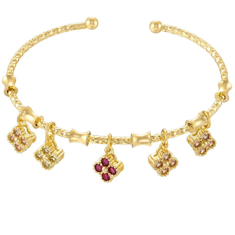 Golden Star Charm Cuff Bracelet | Trendy Fashion Jewelry for Women