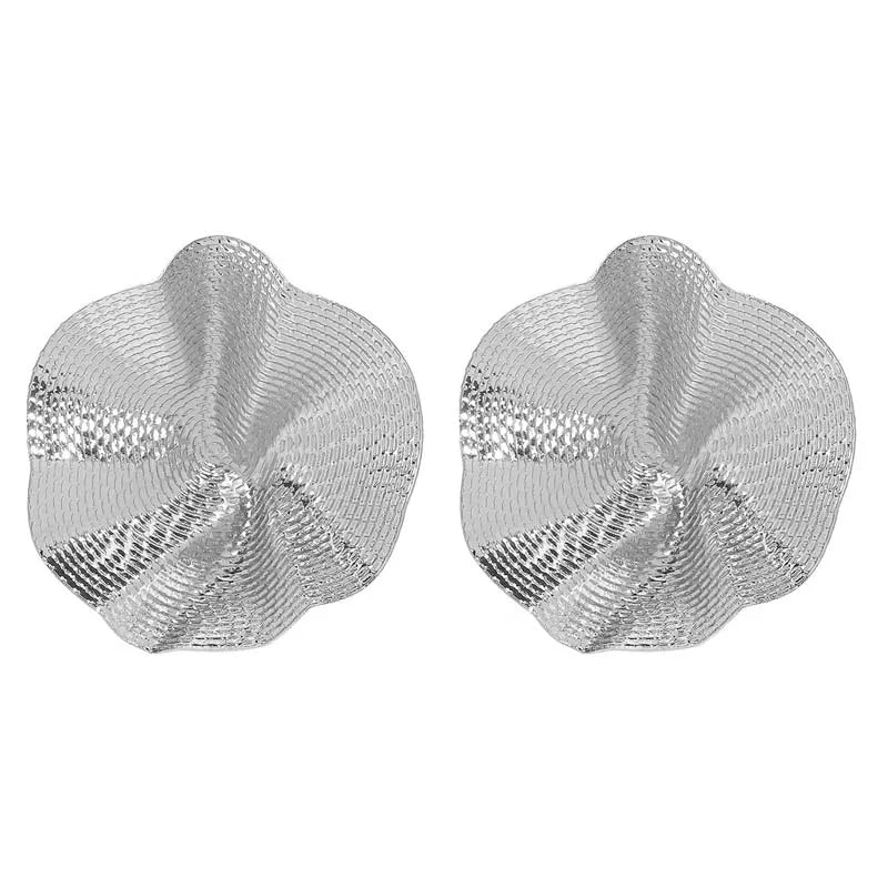 Vintage Circle Stud Earrings | Gold Geometric Statement Jewelry