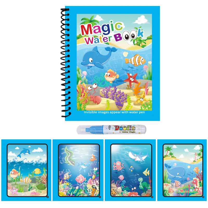 Reusable Water Drawing Book | Mess-Free Magic Painting Pad for Kids