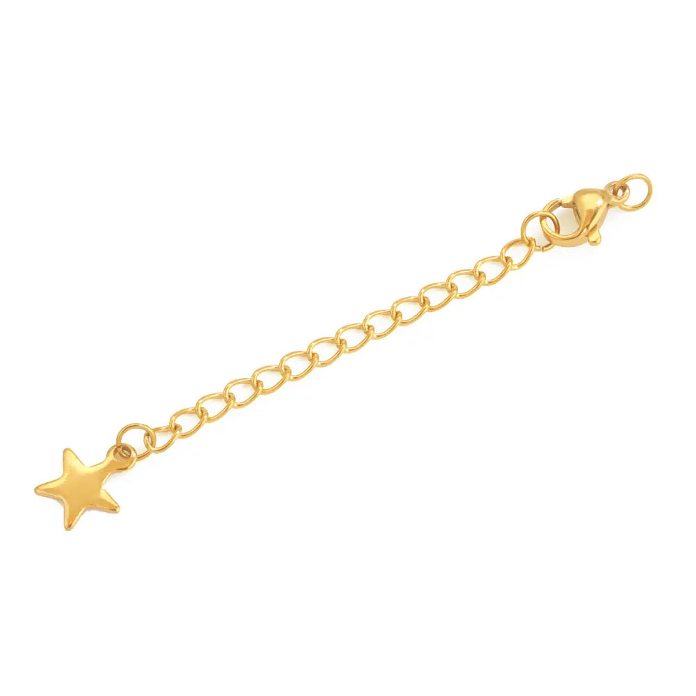 Stainless Steel Extension Tail Chains with Lobster Clasps | 10pcs Jewelry Findings