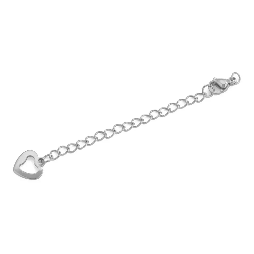 Stainless Steel Extension Tail Chains with Lobster Clasps | 10pcs Jewelry Findings
