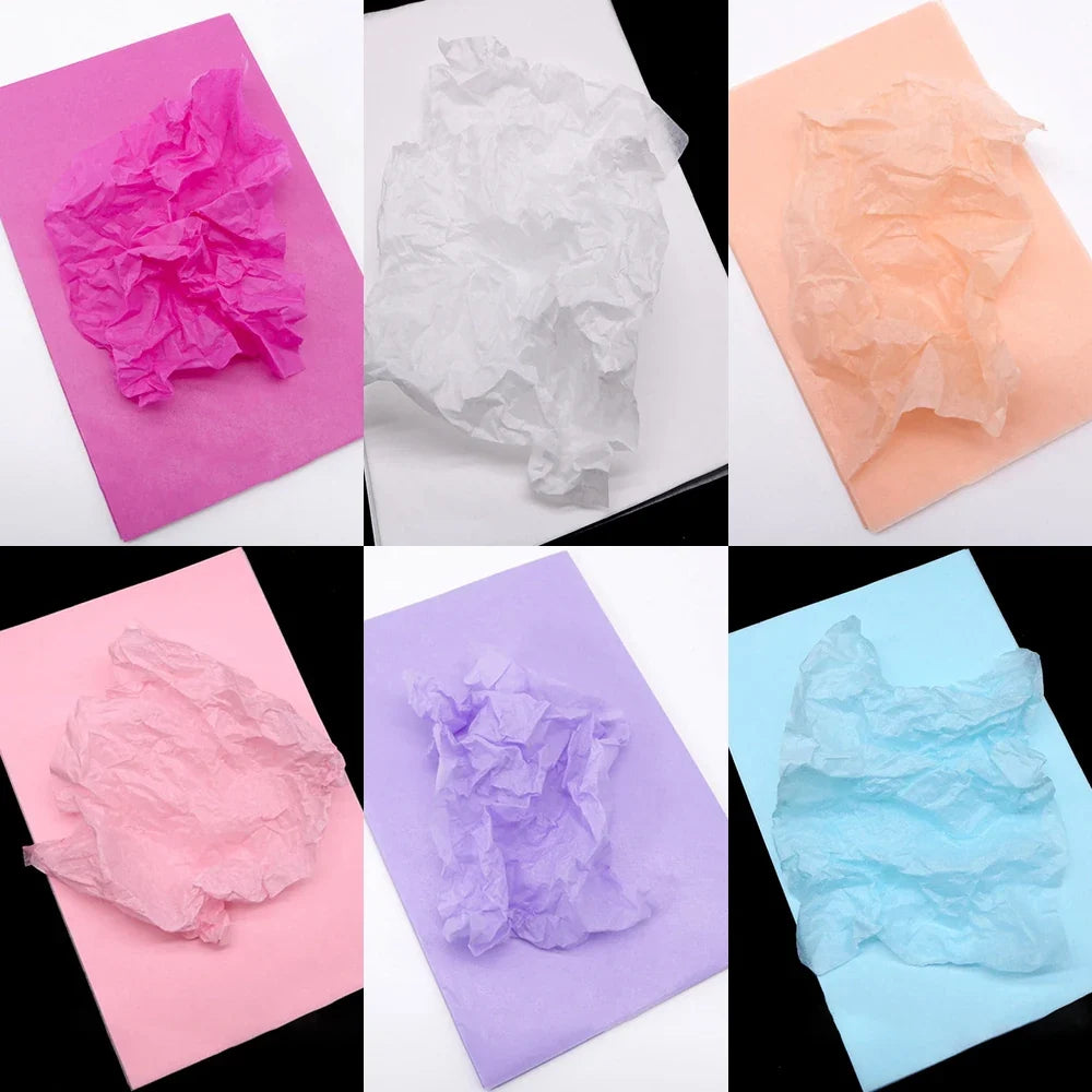 100 Sheets Multicolor Tissue Paper for Gift Wrapping | Bulk A4/A5 Translucent Craft Paper