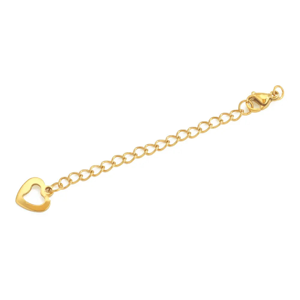 Stainless Steel Extension Tail Chains with Lobster Clasps | 10pcs Jewelry Findings