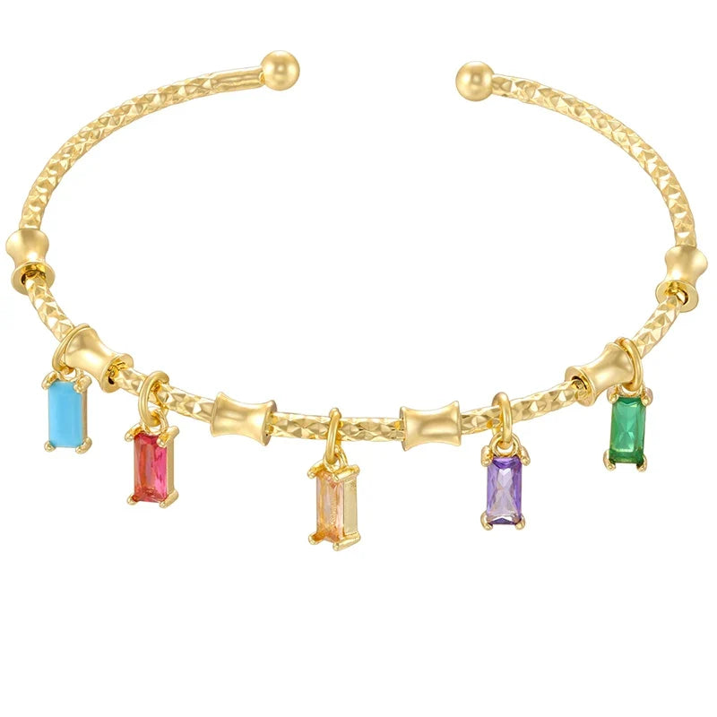 Golden Star Charm Cuff Bracelet | Trendy Fashion Jewelry for Women