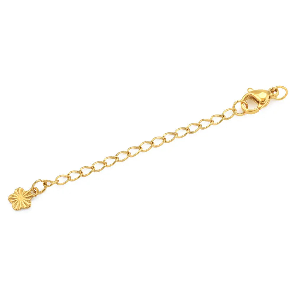 Stainless Steel Extension Tail Chains with Lobster Clasps | 10pcs Jewelry Findings