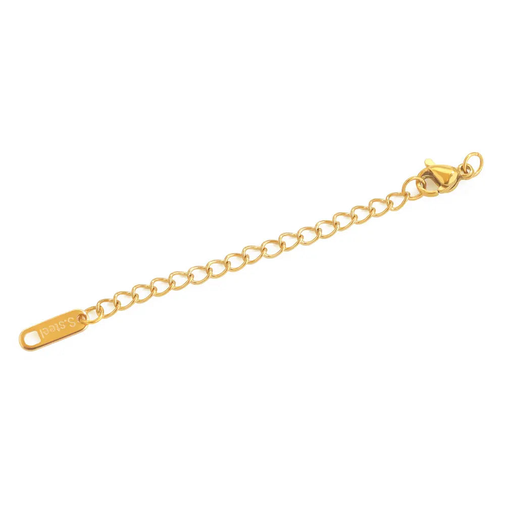 Stainless Steel Extension Tail Chains with Lobster Clasps | 10pcs Jewelry Findings
