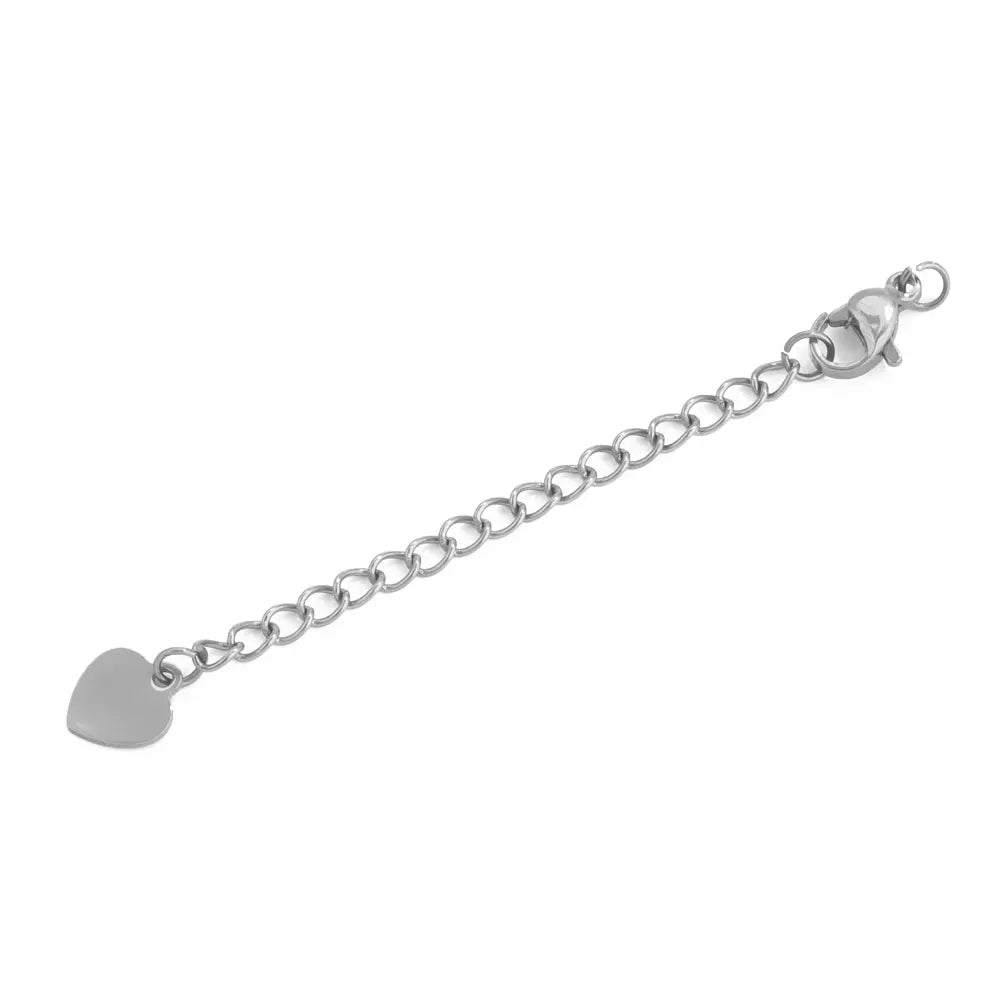 Stainless Steel Extension Tail Chains with Lobster Clasps | 10pcs Jewelry Findings